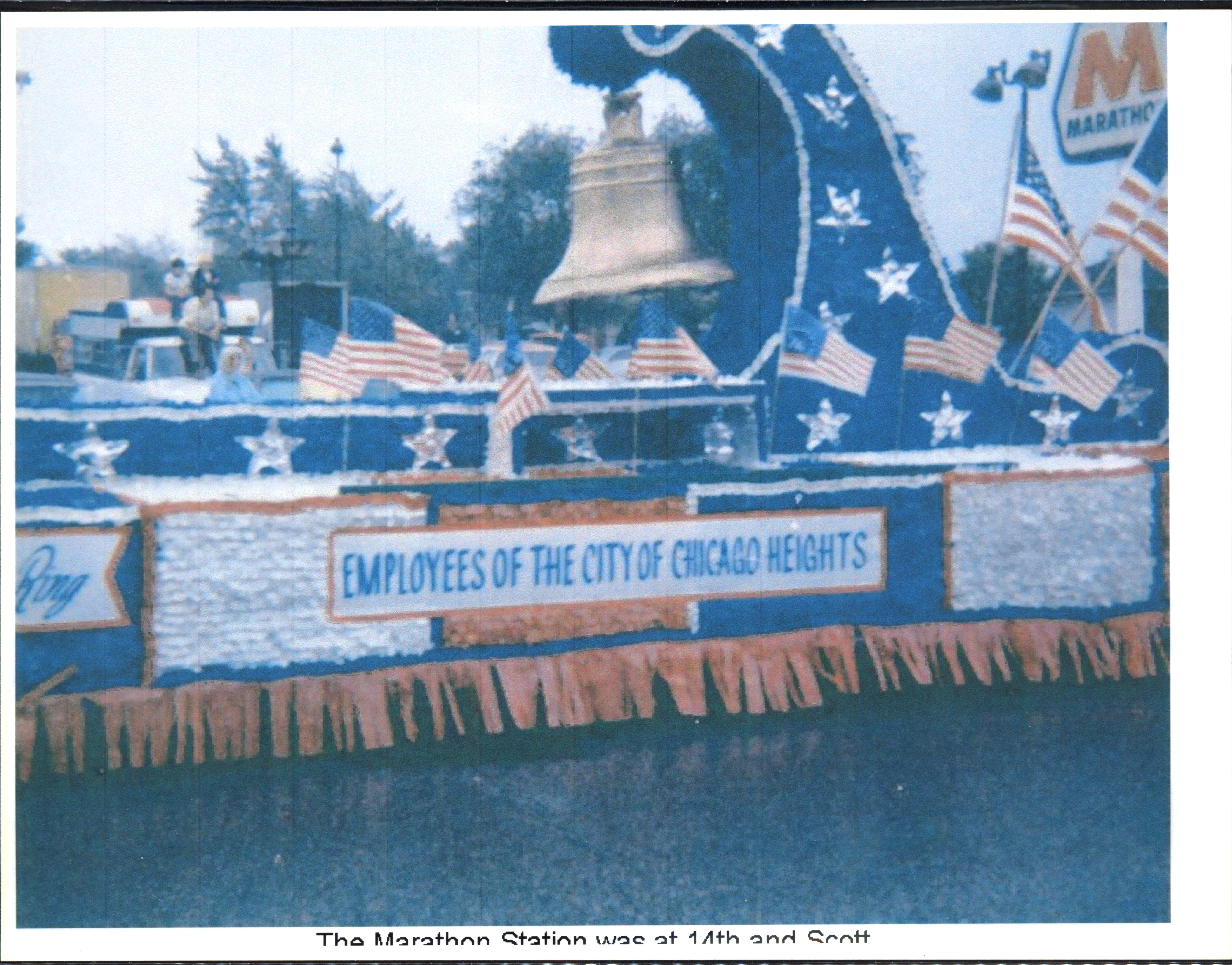 float from 1976 bicentennial parade with a liberty bell